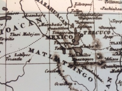 Un antiguo mapa identifica a Toluca en el valle de Matlacingo (sic) (Foto: Tomada del libro "La Gavia, Una hacienda en el centro de ls historia").